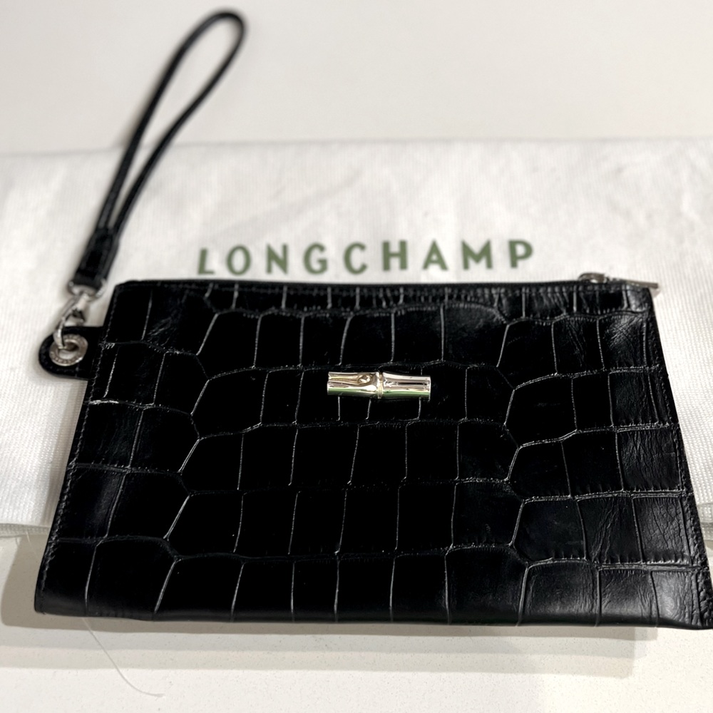 Authentic Longchamp Roseau clutch Very gently used, perfect condition